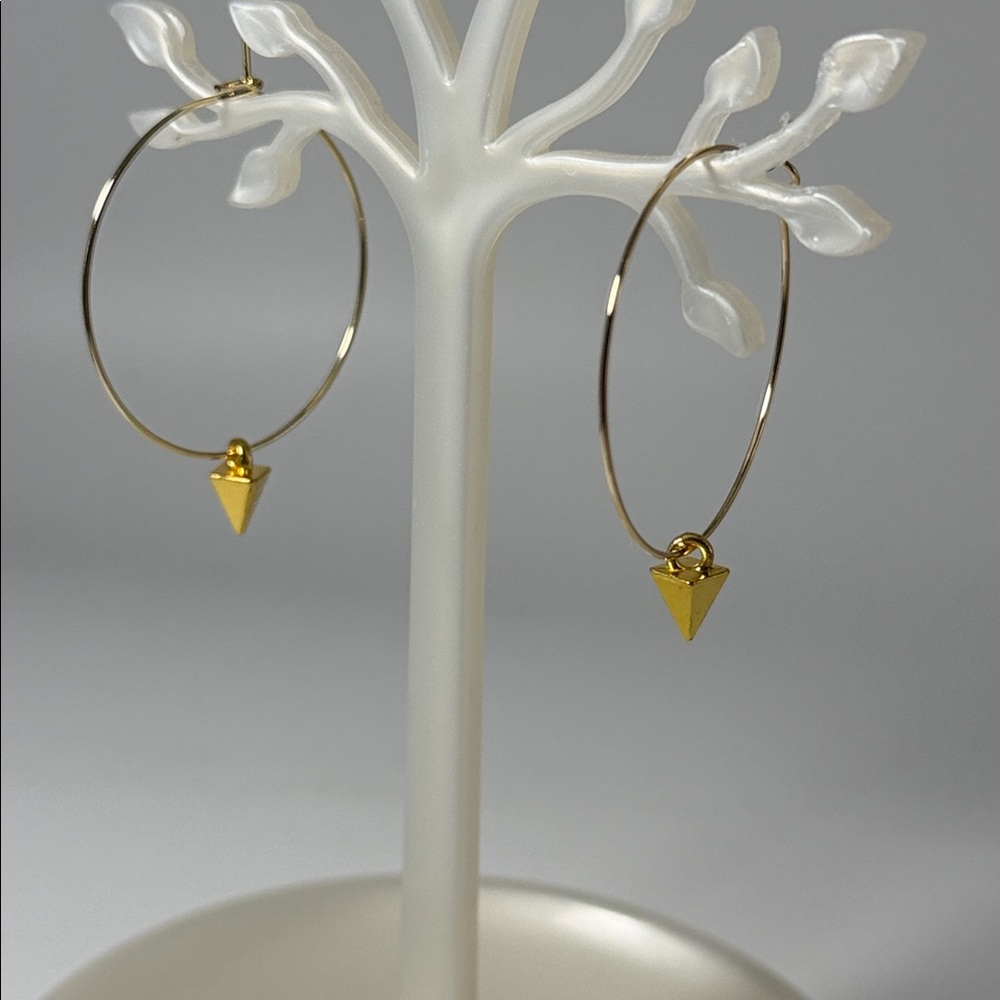 Heather Ford Gold Hoop Earrings NWT